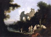 Landscape,Ruins and Figure unknow artist